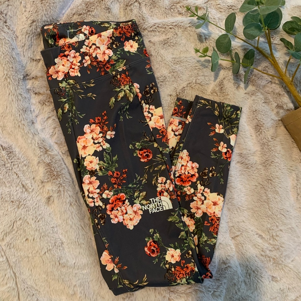 NWOT The North Face Girls floral leggings
